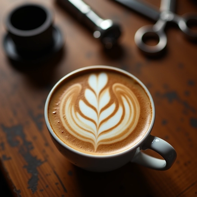 Latte art rosetta