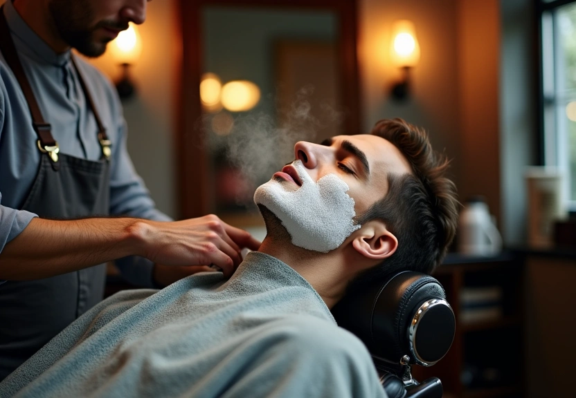 Traditional hot towel shave